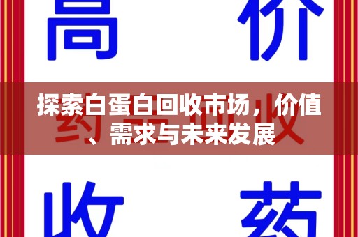 湛江探索白蛋白回收市场，价值、需求与未来发展