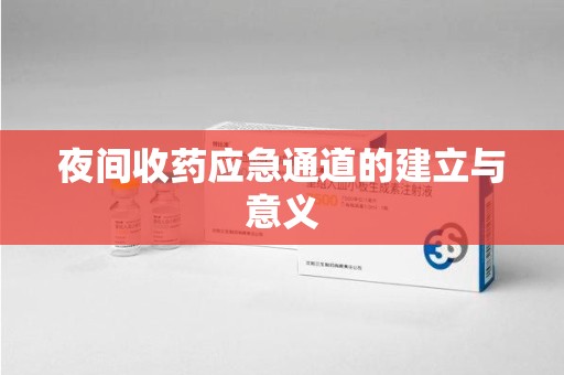 湛江夜间收药应急通道的建立与意义